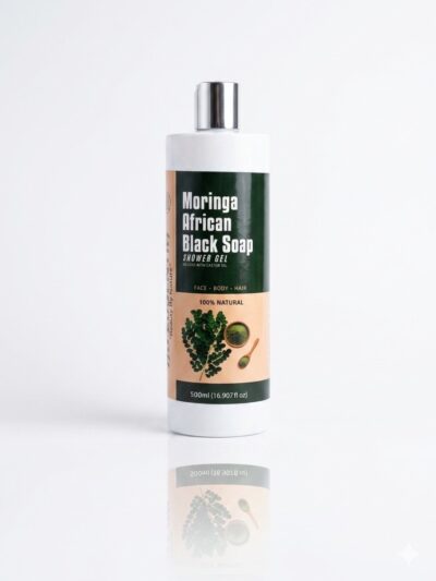 Moringa Black Soap Shower Gel