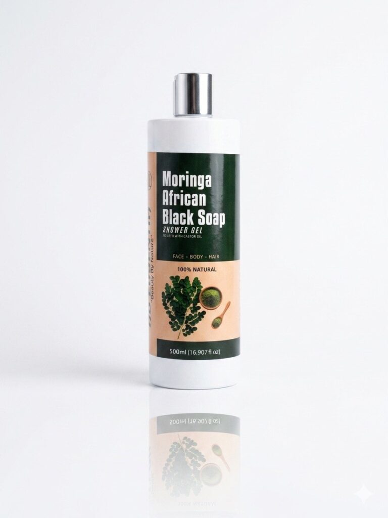Moringa Black Soap Shower Gel